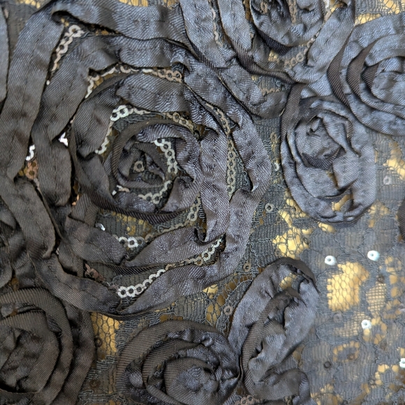 Jovani couture formal navy dress with a short train - Picture 6 of 8